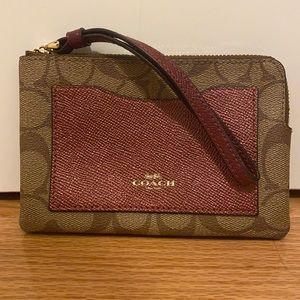 Brown coach wristlet